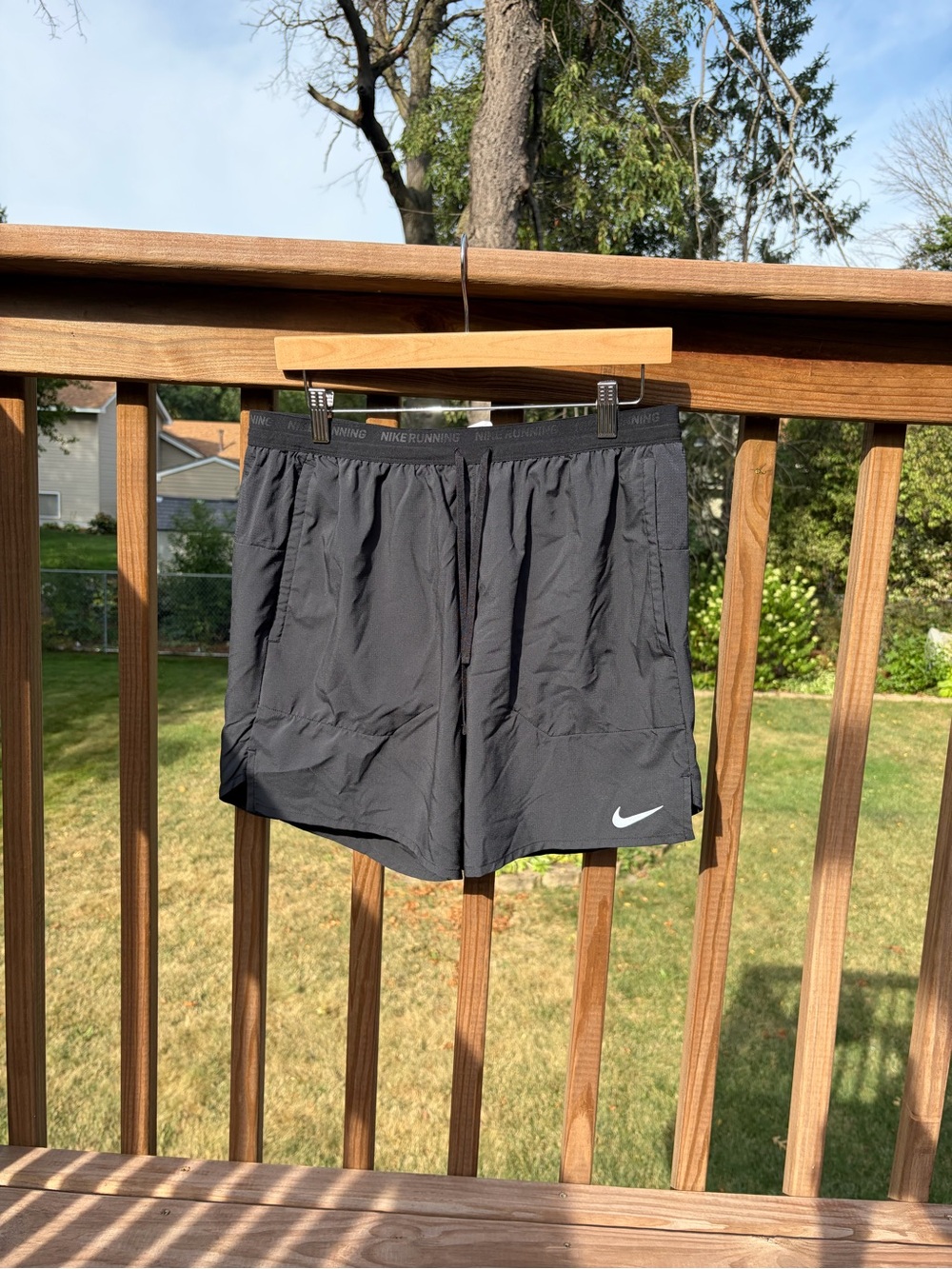 Nike Men’s Black Athletic Running Shorts with Reflective Swoosh